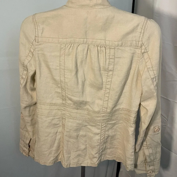 Eddie Bauer 100% linen vintage utility military jacket - Picture 9 of 15